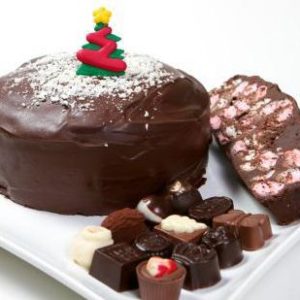 Box of 9 Belgium Chocolates, Rocky Road, Chocolate Cake